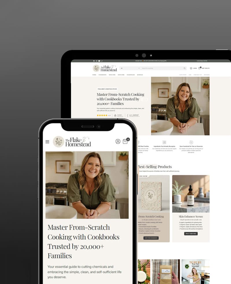 Premium Lifestyle Store for The Flake Homestead - E-commerce Development Portfolio Item