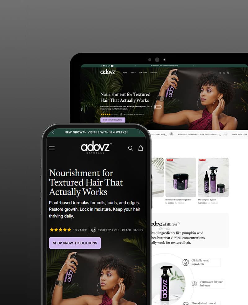 CRO Optimized Store For Natural Hair Product - High Converting Shopify Storefront