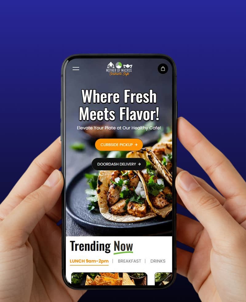 Mother of Macros Café Ordering System - E-commerce Development Portfolio Item