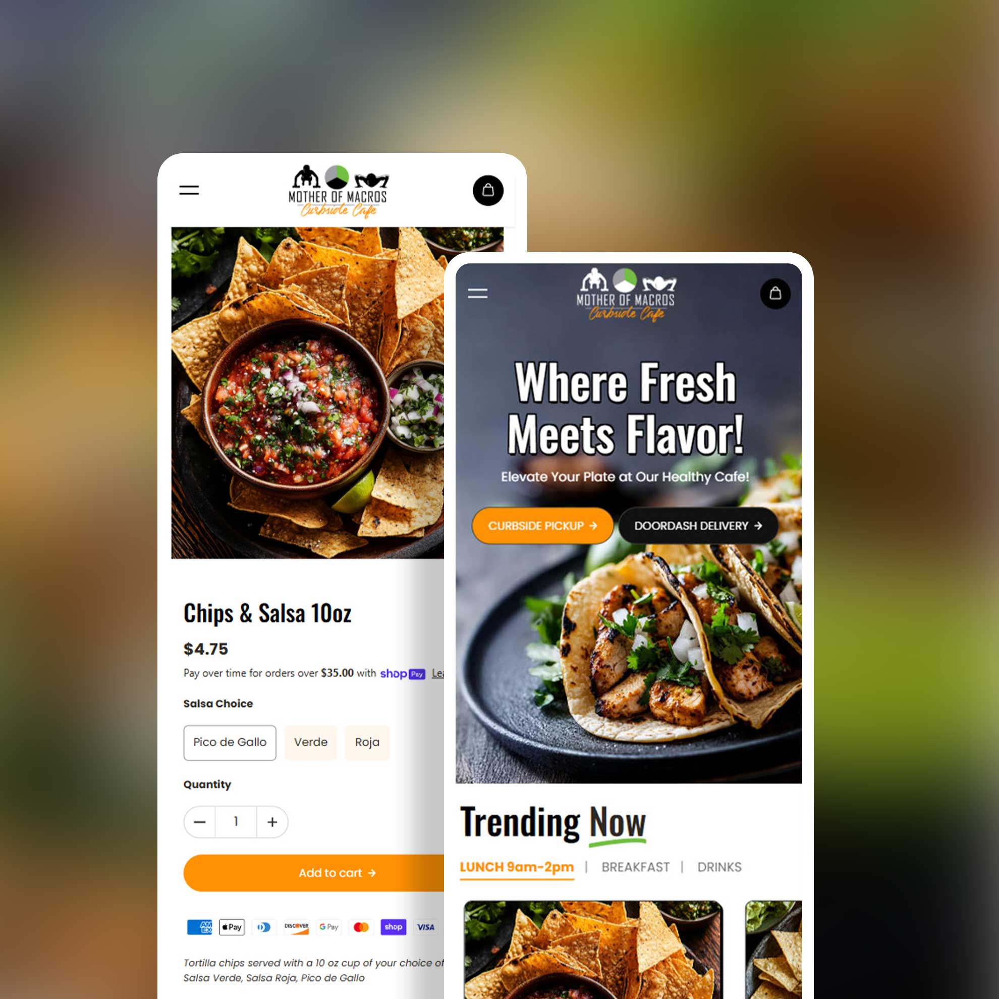 Conversion-Focused Website for Mother of Macros Café - Meal Prep Successful Shopify Optimization