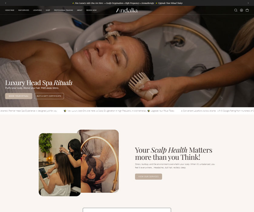 Andalia Head Spa – Multi-Revenue Wellness Platform