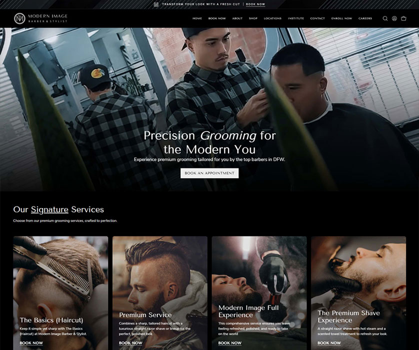 Modern Image Barber | Multi-Location Barber shop redesign